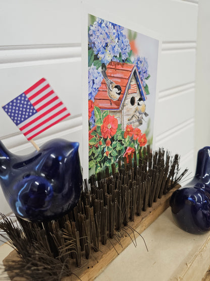 Americana Blue Birds & Brush Vignette