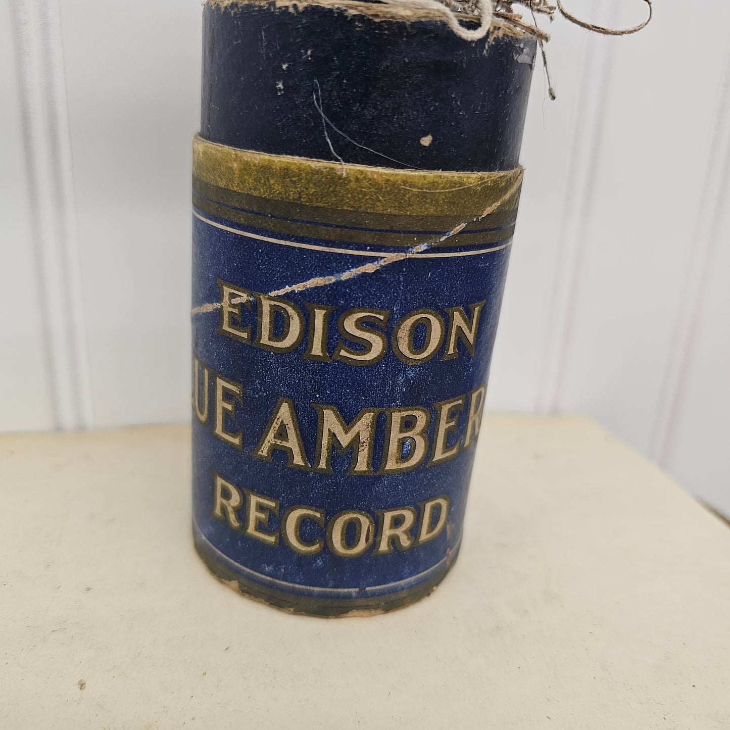 handmade vintage style Christmas tree in an Edison Blue Amberol Record