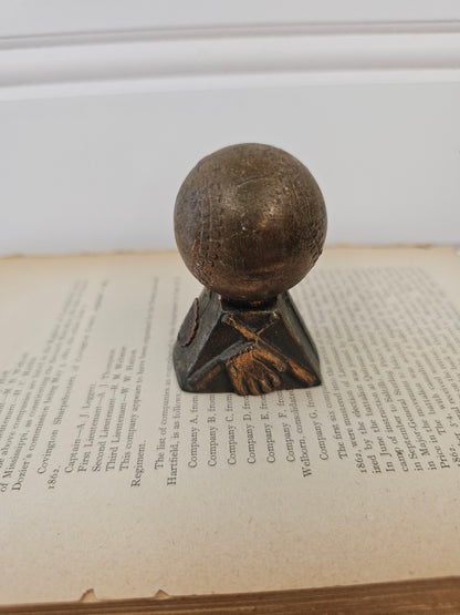 Small Copper Baseball trophy - West Point NY