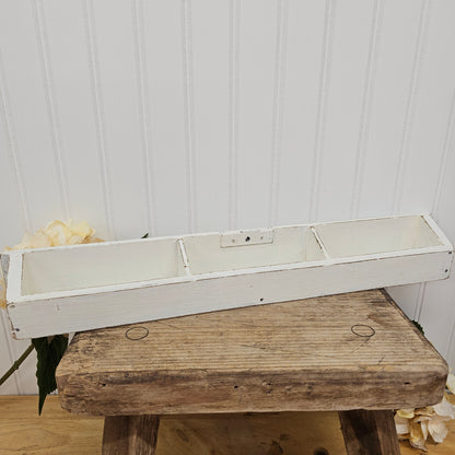 White wooden mini shelf