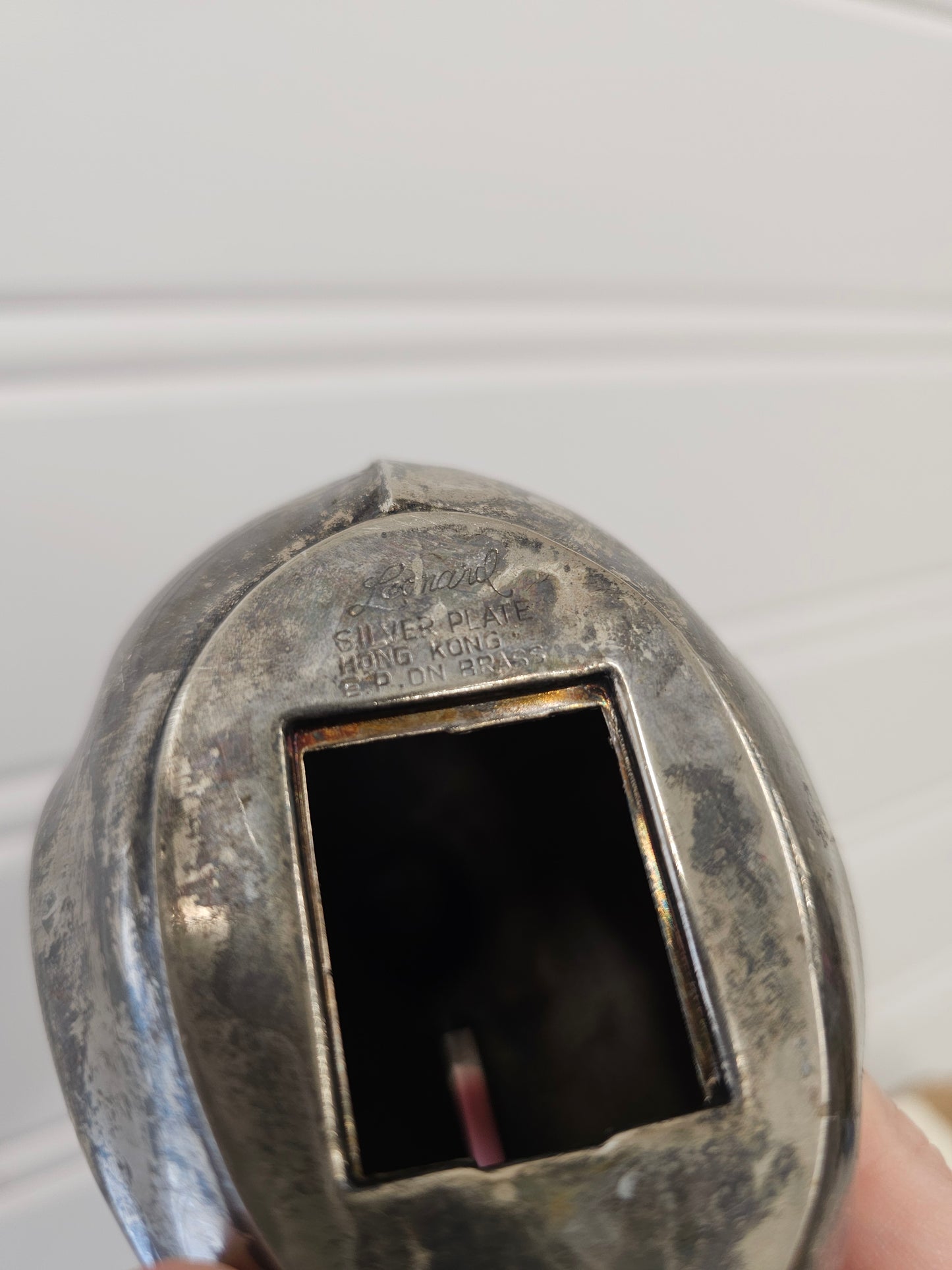 vintage metal duck coin bank - missing stopper