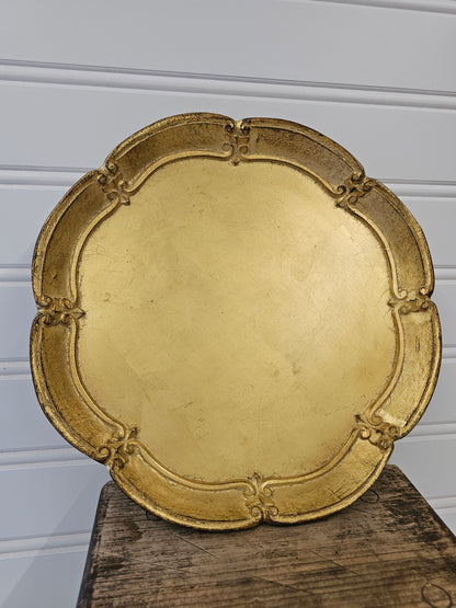 The Firenze Collection Gold Florentine Wooden Tray, Italy