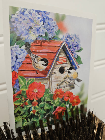 Americana Blue Birds & Brush Vignette