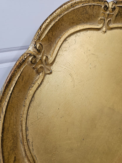 The Firenze Collection Gold Florentine Wooden Tray, Italy
