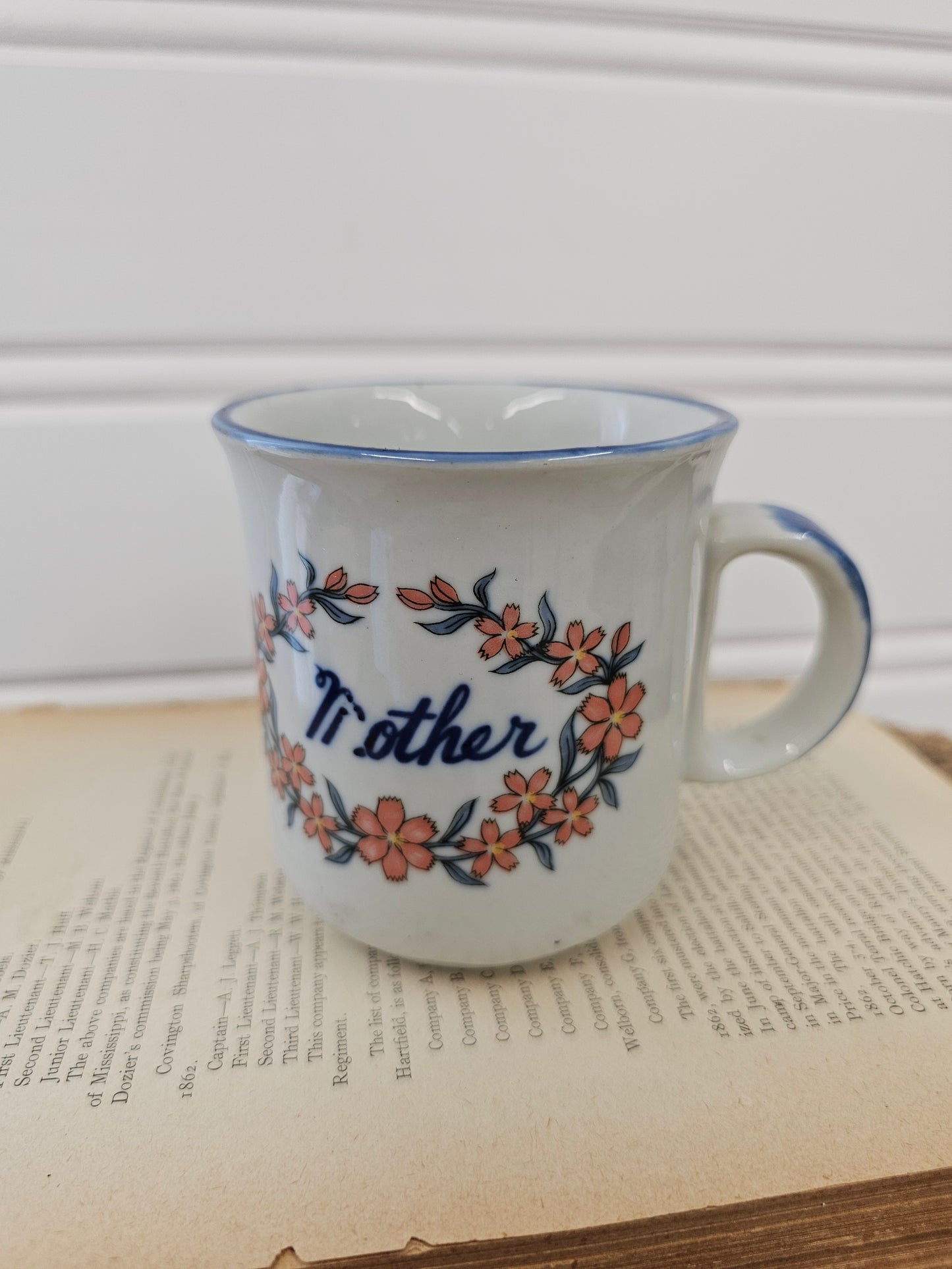 Blue Floral Mother Mug, Korea