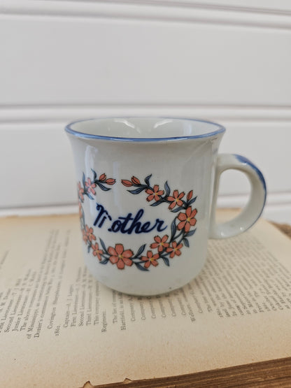 Blue Floral Mother Mug, Korea