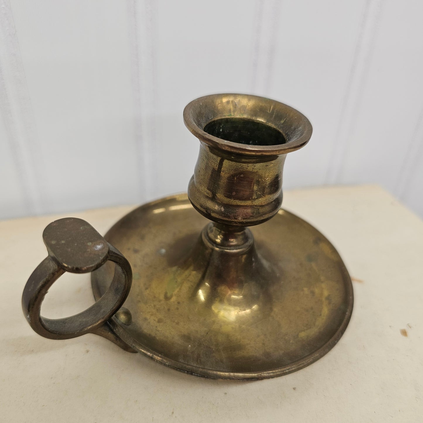 beautiful heavy Brass candle holder, England