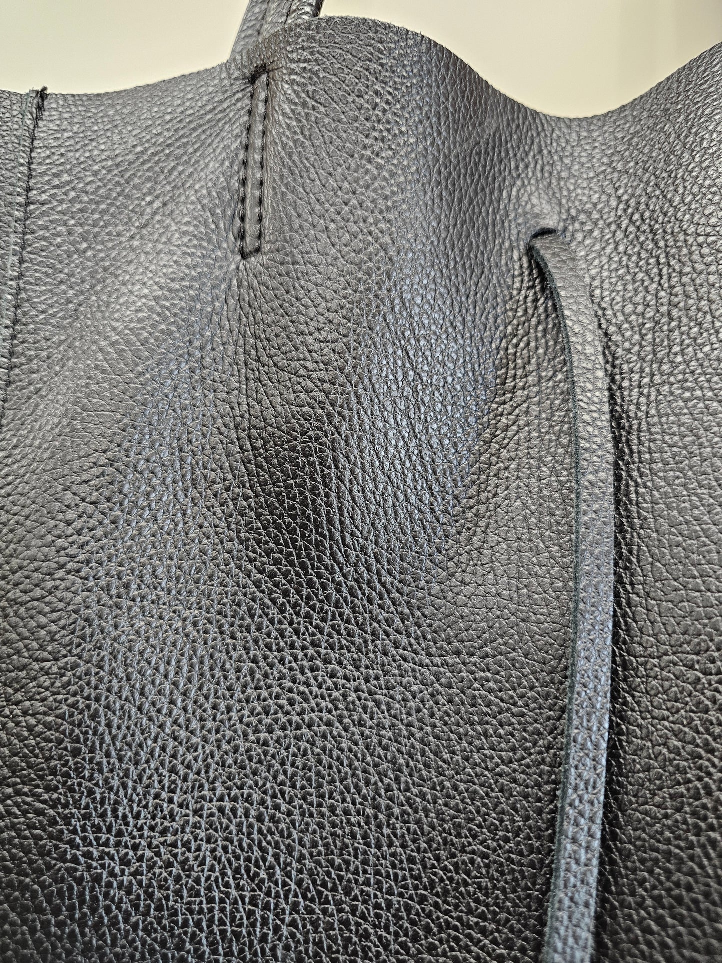 Marlon Genuine Leather Black Purse tote, Made in Italy