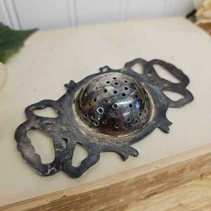 Silver Tea Strainer with bows