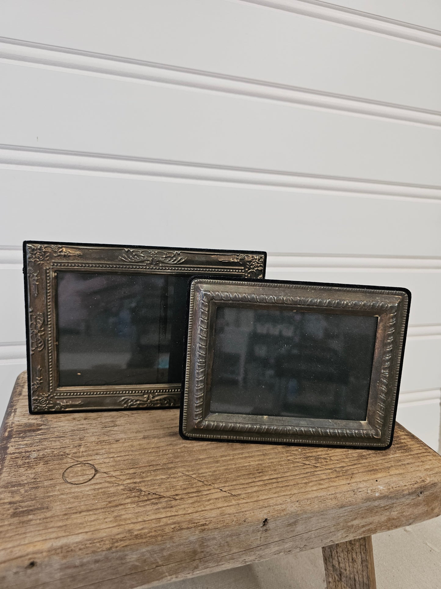 2 Silver Frames, Fits 5" x 7" & 4" x 6" Photos