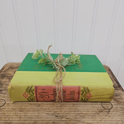 Green readers digest book with twine