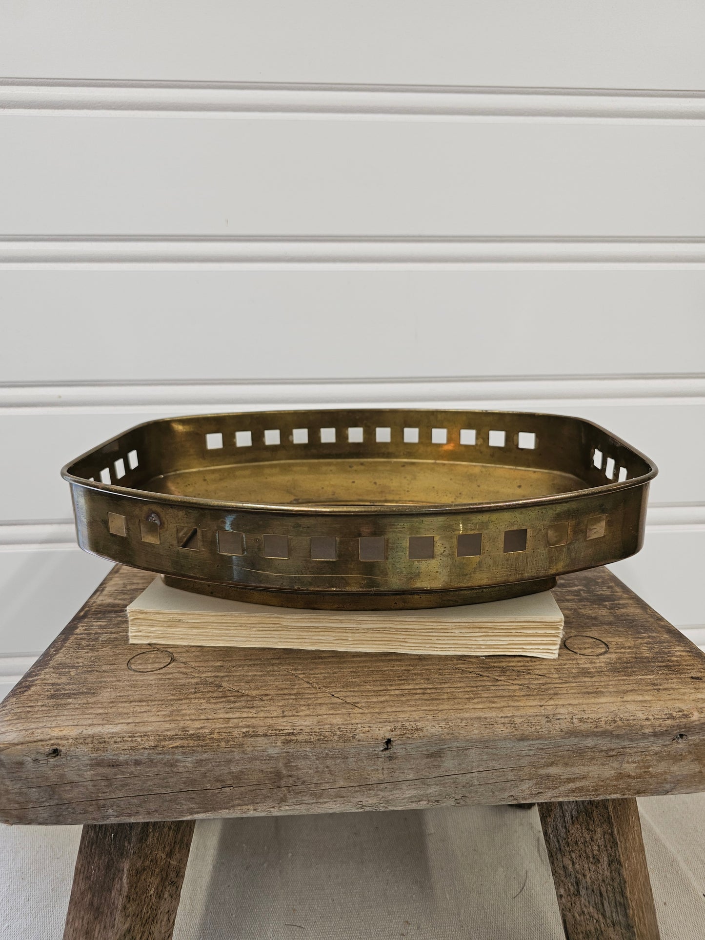 vintage brass tray