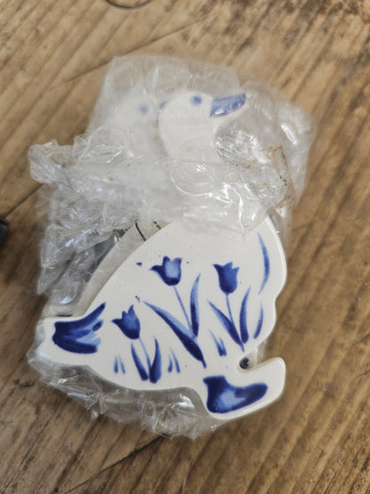 Blue Delft Country Goose Wind Chimes