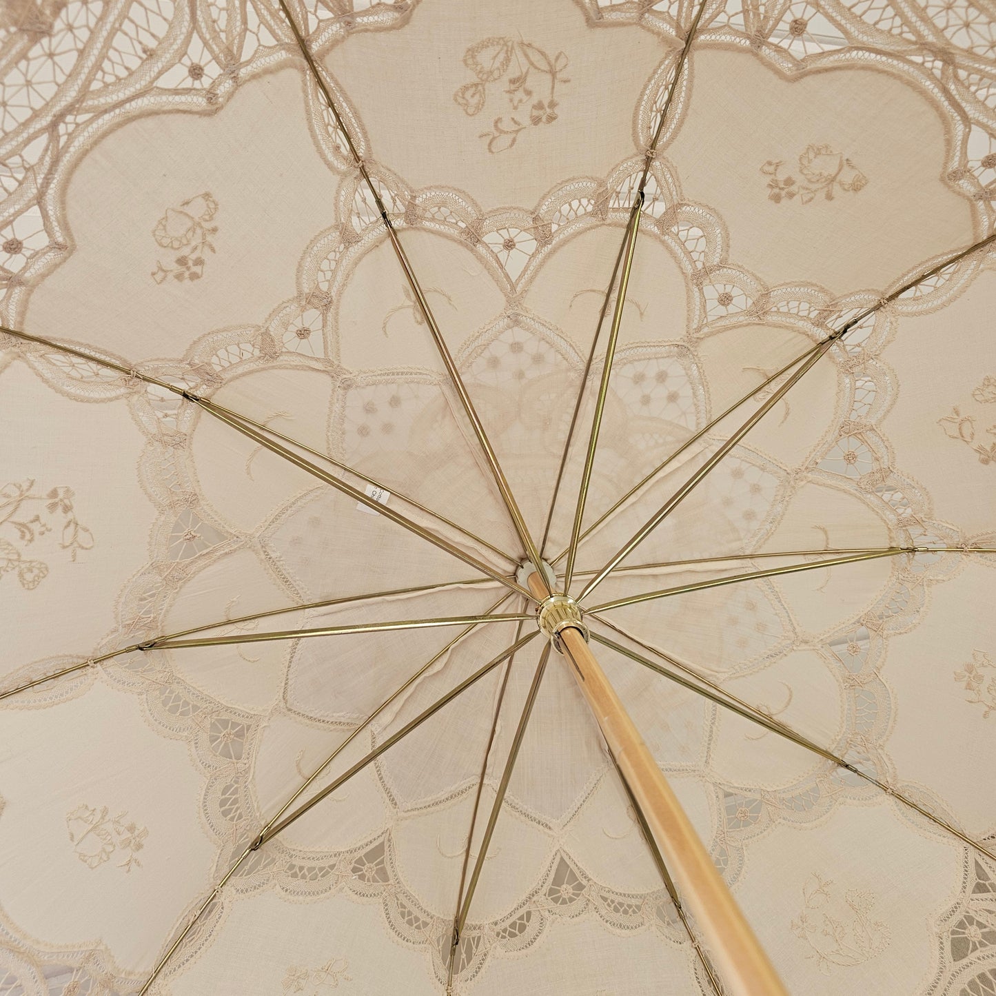 Cotton Lace Parasol Umbrella with Cover, 100% Cotton