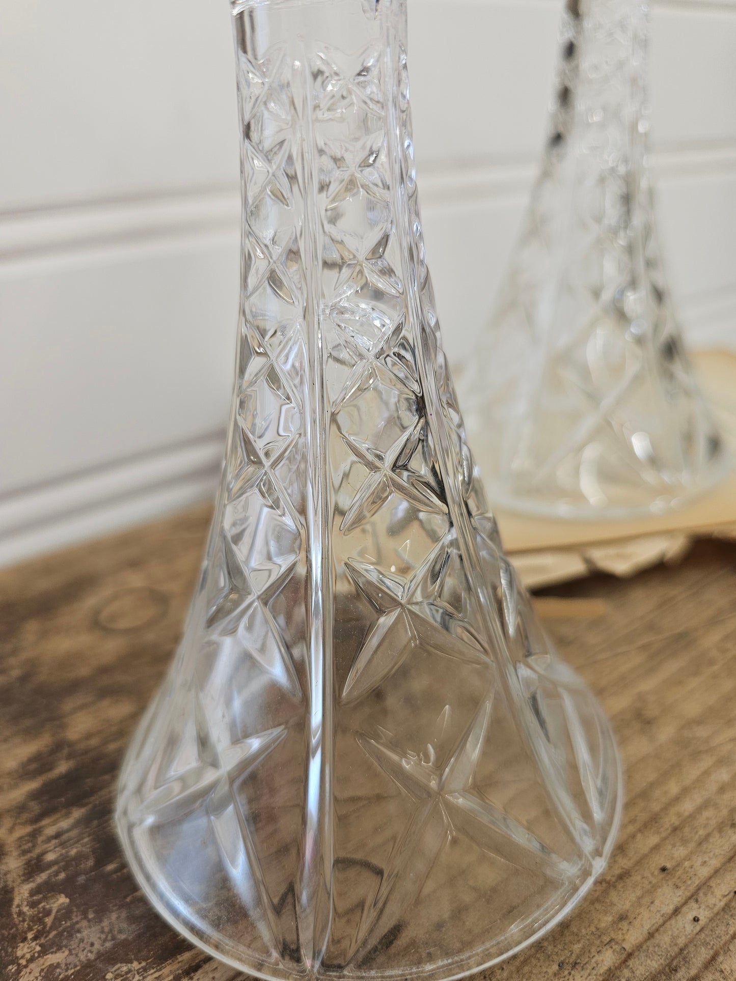 Set of 2 Crystal Candle Holders - Made in USA
