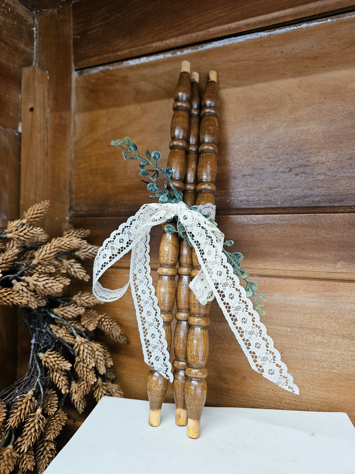 12" set of 3 spindles