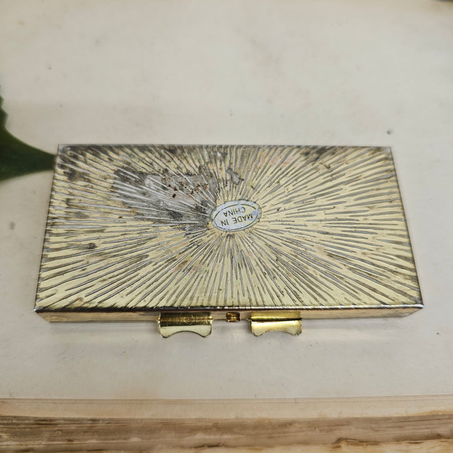 vintage Brass bird pill case
