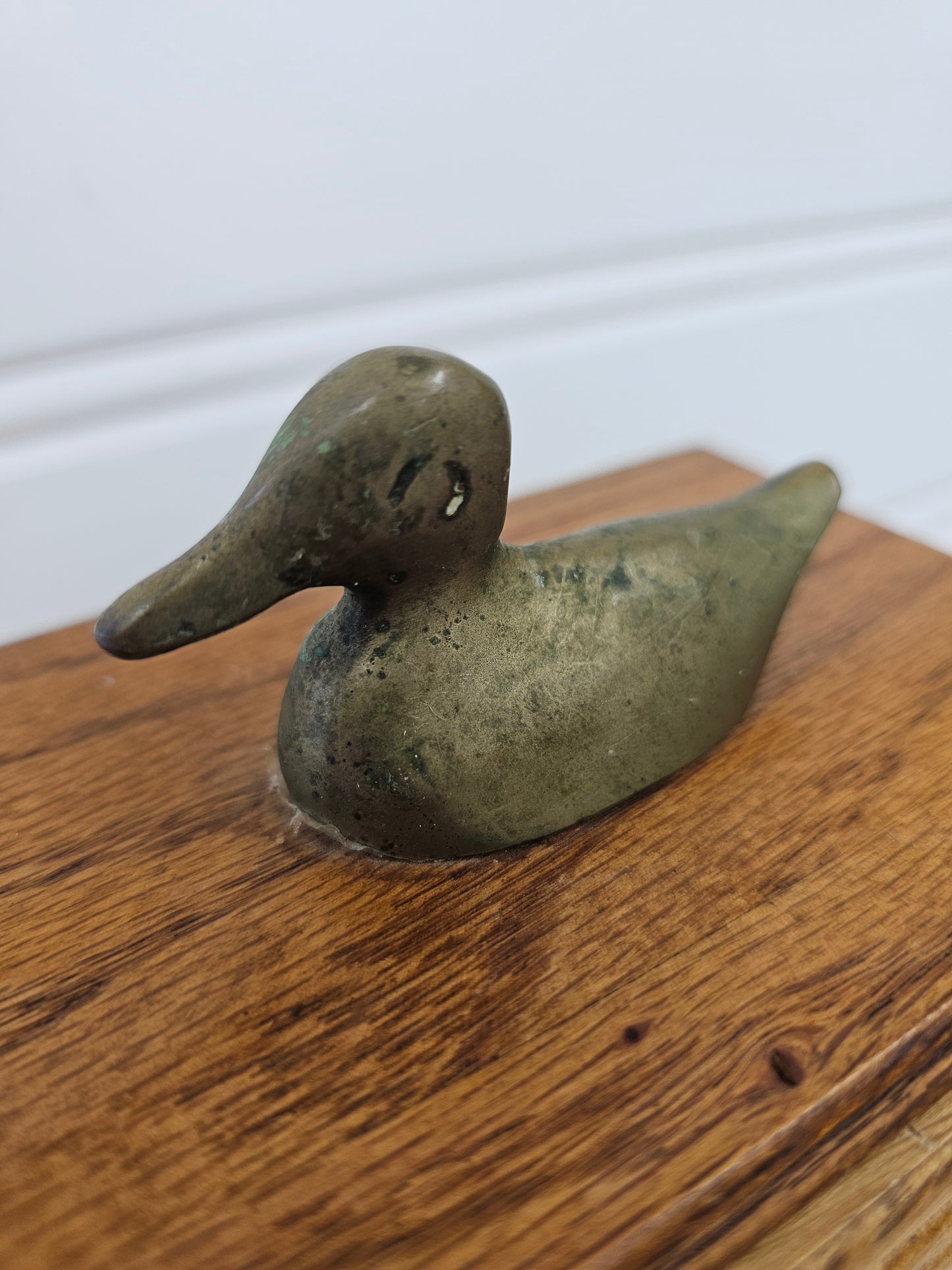 Brass Duck Wooden Playing Card Holder - Made in Taiwan