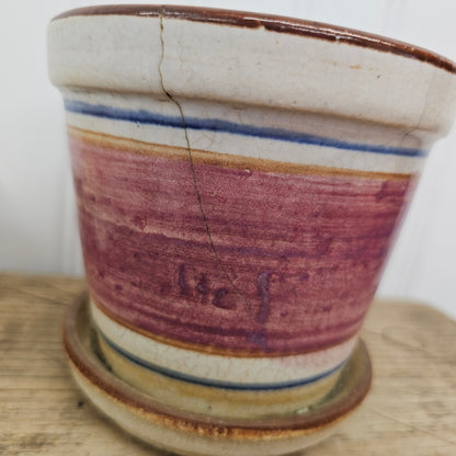 Planter pot, Crazed - has cracks