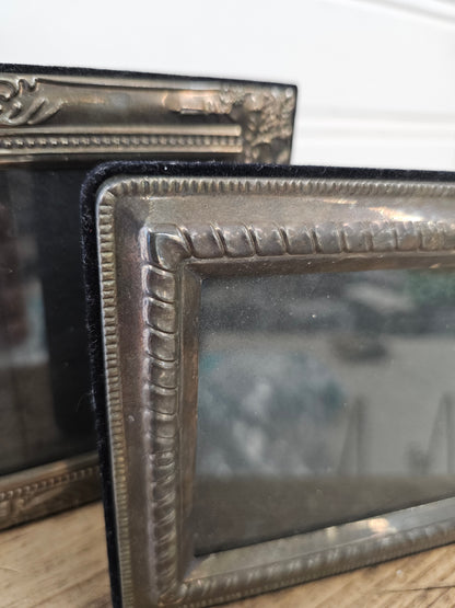 2 Silver Frames, Fits 5" x 7" & 4" x 6" Photos