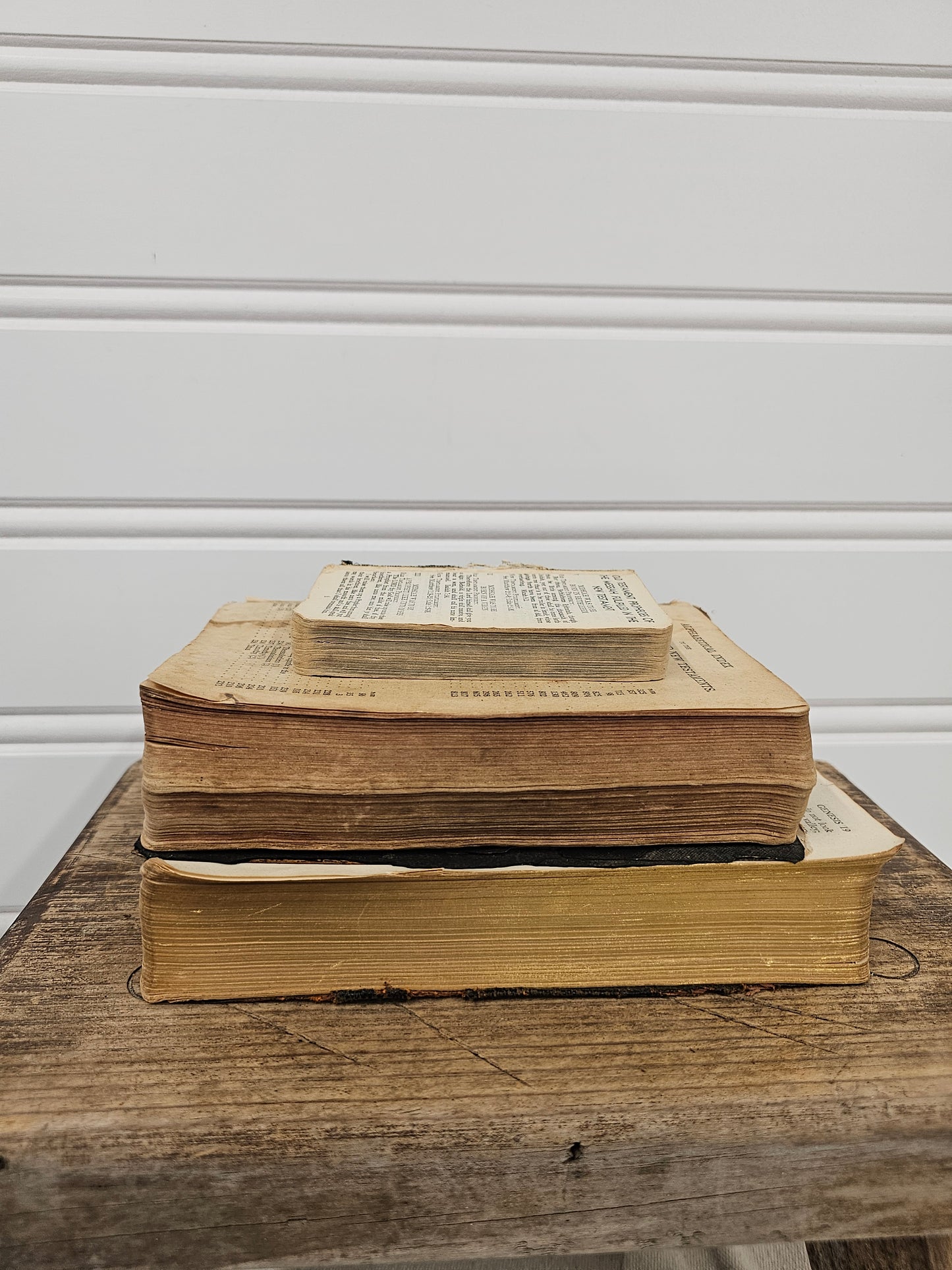 set of 3 vintage bibles - as is