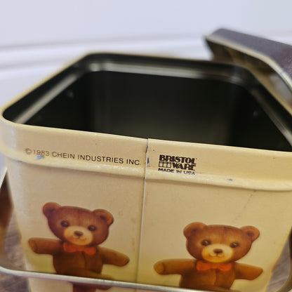 1983 Bristol Ware Bear Tin, USA, picnic basket