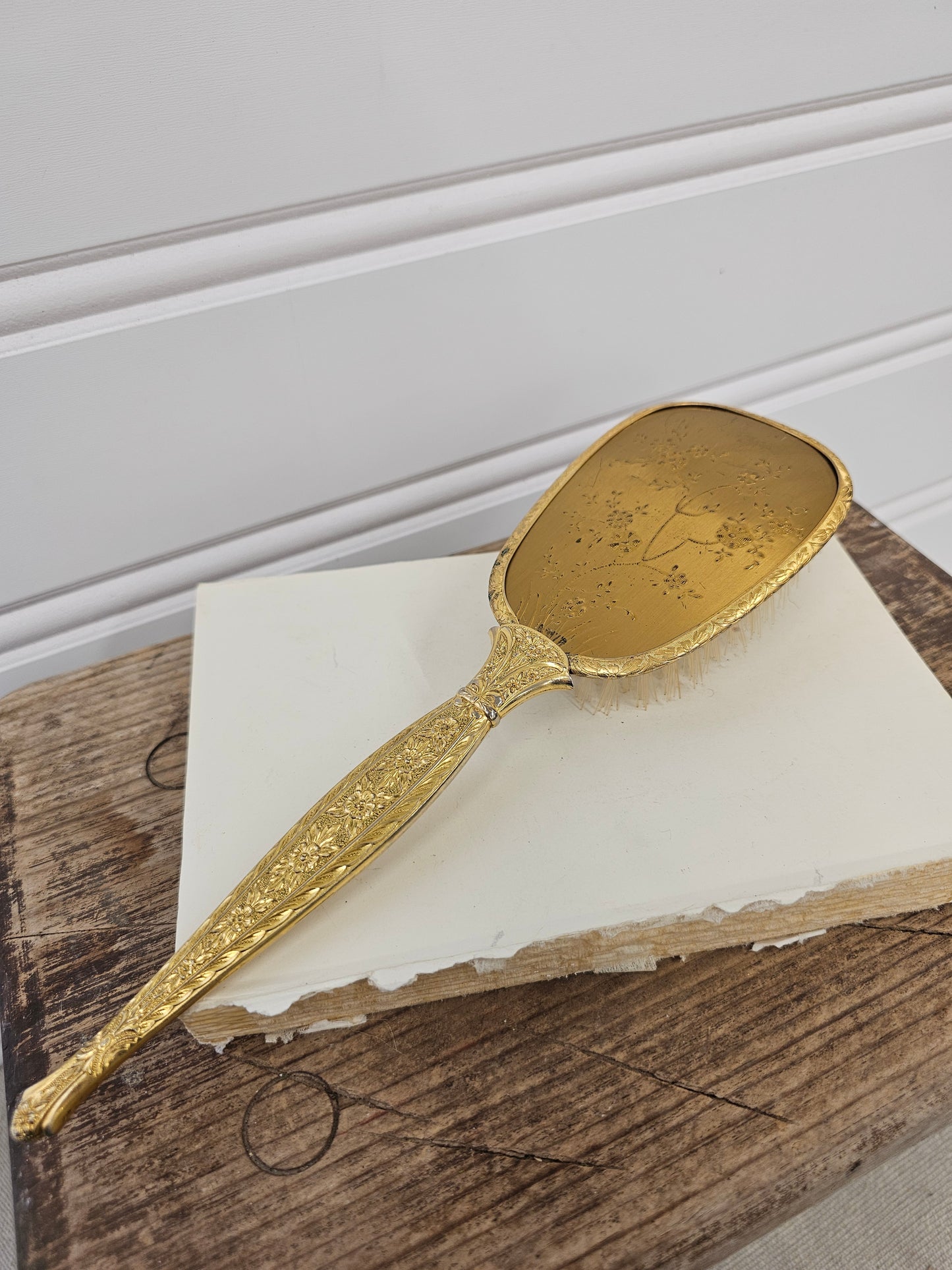 vintage gold brush