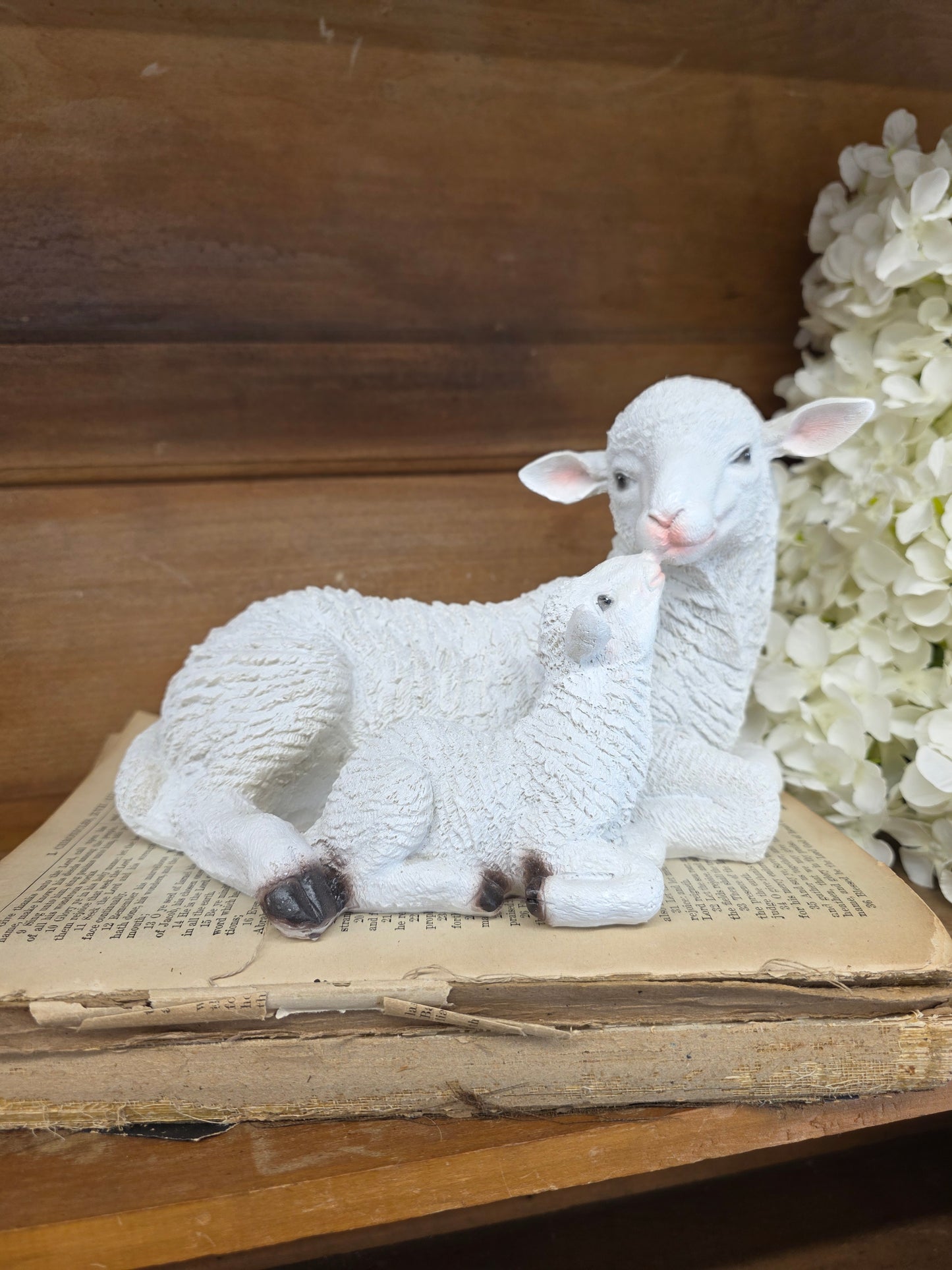 mamma and baby sheep resin figurine home decor