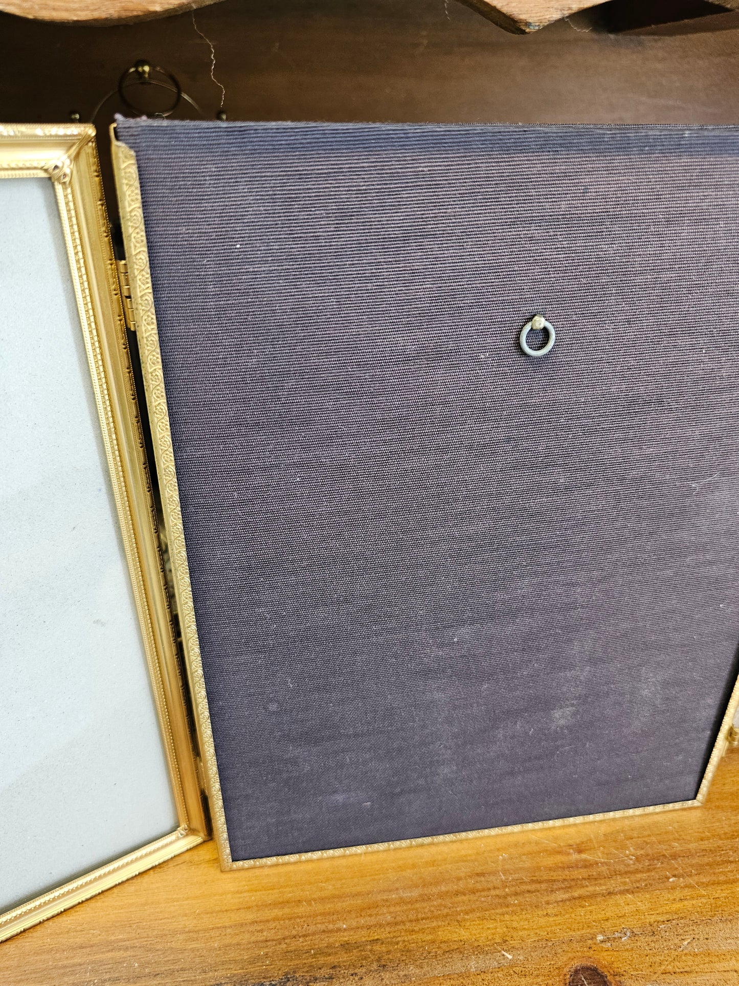 Brass Trifold Frame, Fits 8" x 10" Photos