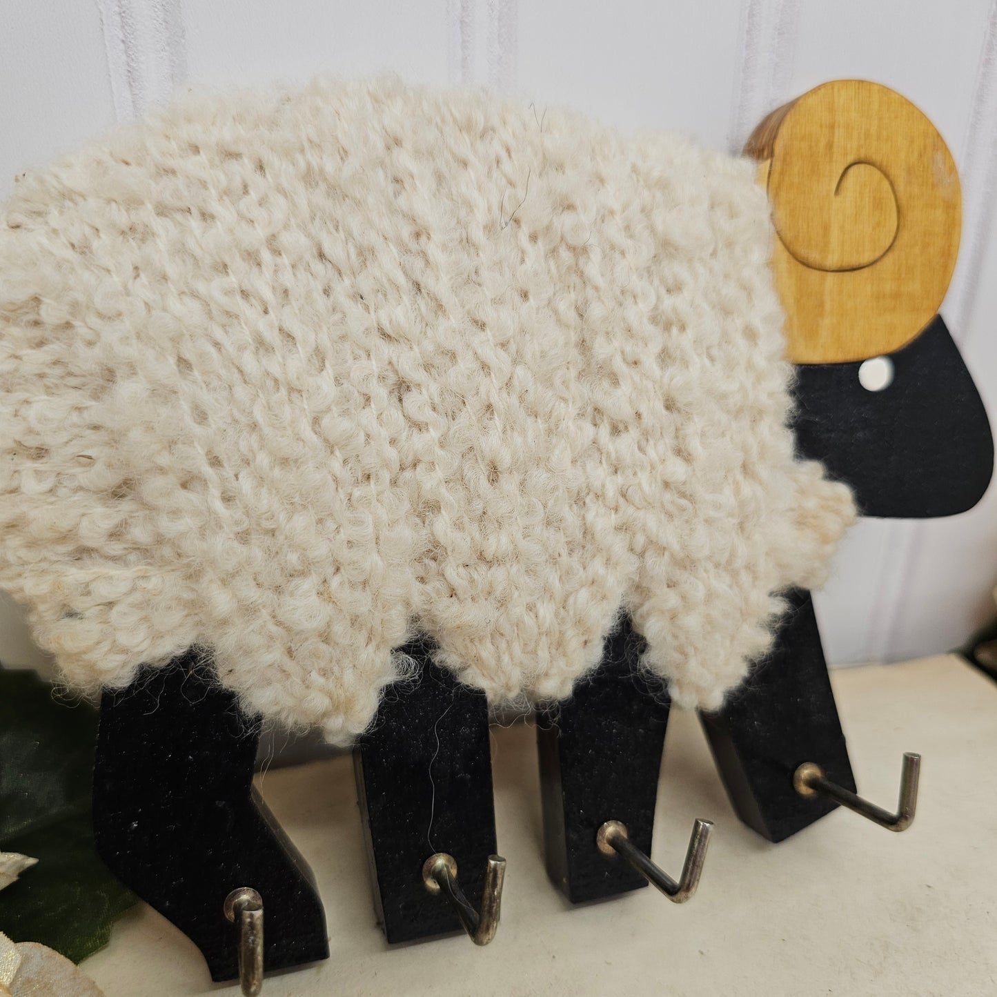 Wooden ram key holder