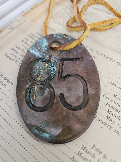 Vintage Copper #85 Tag