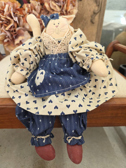 Handmade Plush Cat — One-of-a-Kind Soft Sculpture