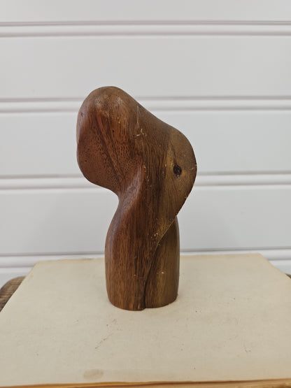 vintage mid-century modern Carved Wooden Sculpture