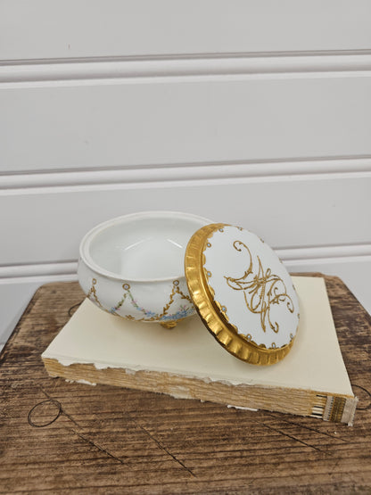 Limoges hand painted trinket dish