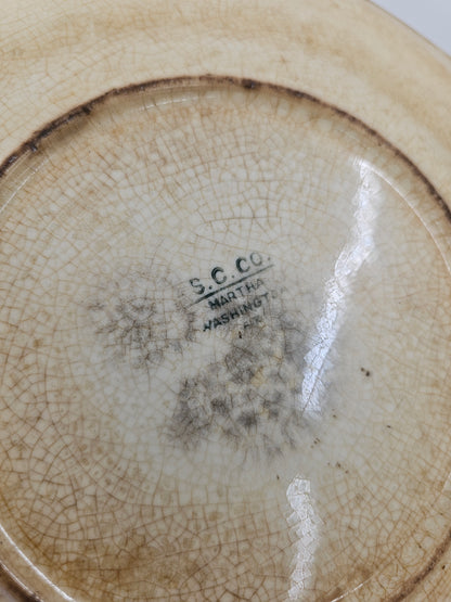 Stained & Crazed Martha Washington Plate