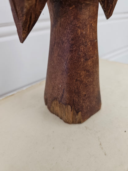 Carved Bust Wooden Sculpture - Made in Haiti