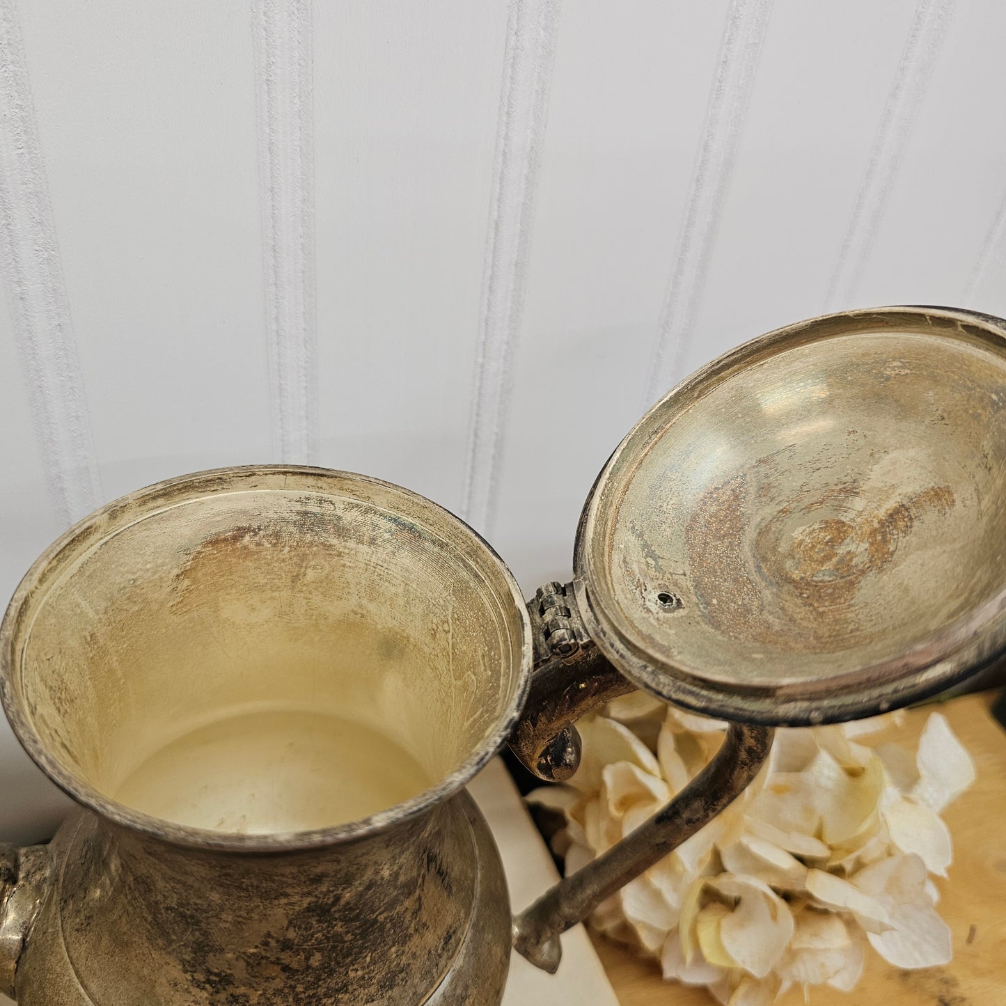 Silver tea pot - India - this was on my mantle at the other house