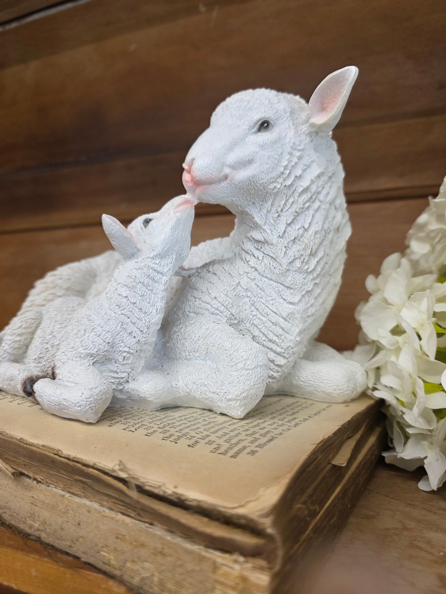 mamma and baby sheep resin figurine home decor