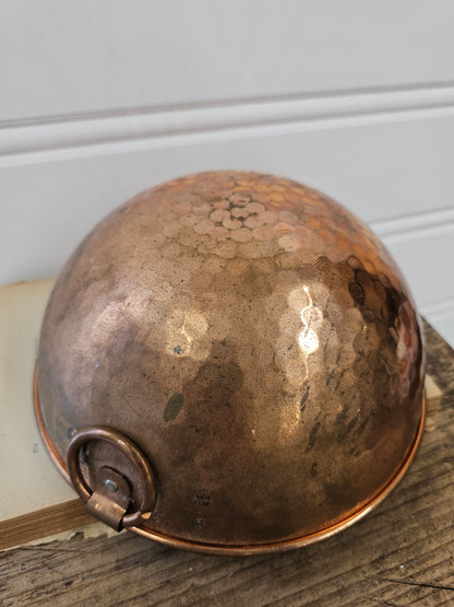 Hammered Copper Mixing Bowl, Stamped W.S. 1956