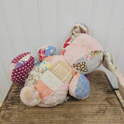 Quilted rabbit, missing a leg, as is