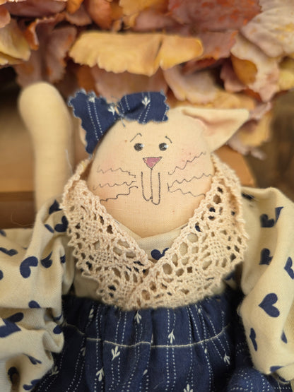 Handmade Plush Cat — One-of-a-Kind Soft Sculpture