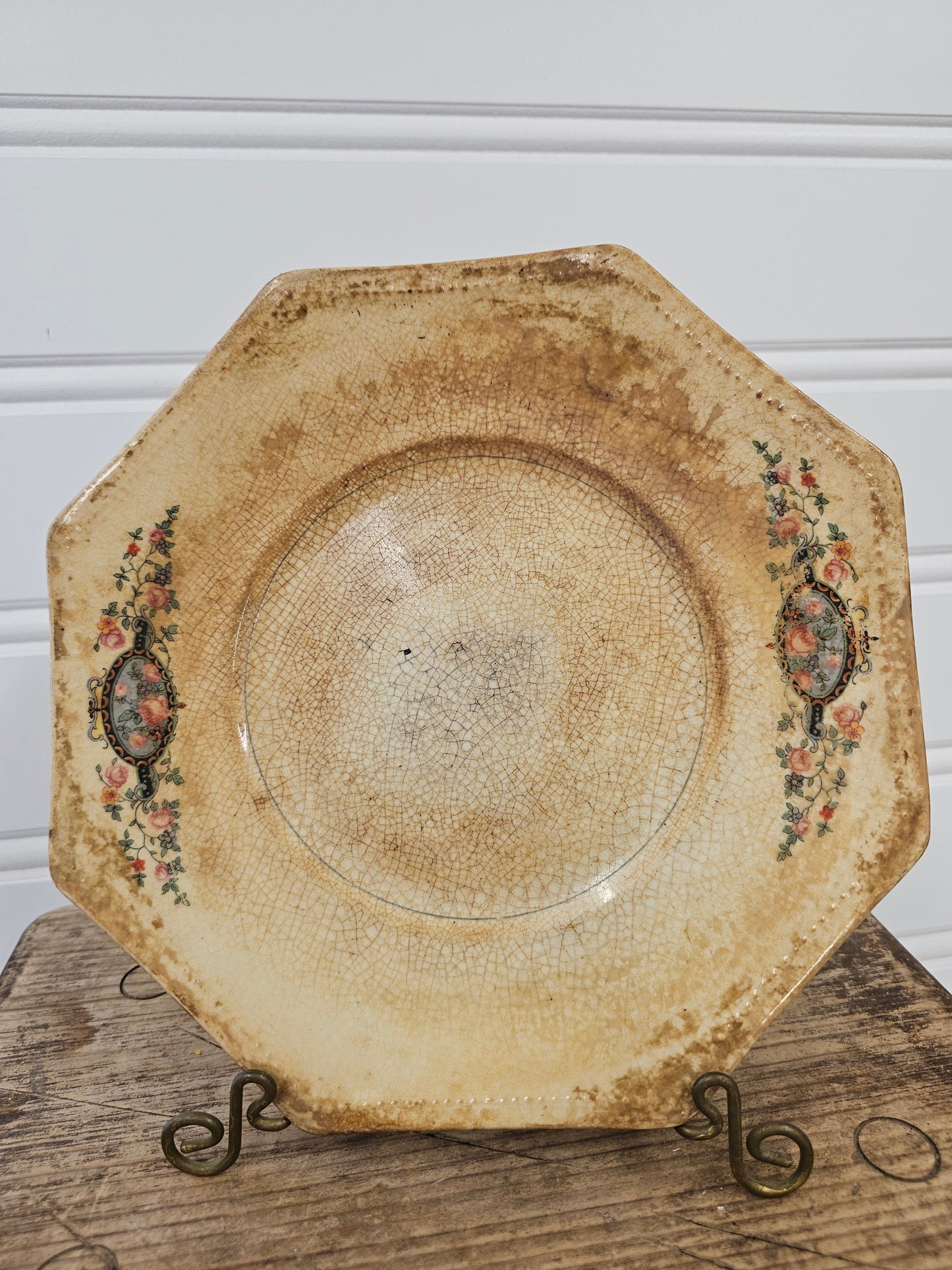 Stained & Crazed Martha Washington Plate
