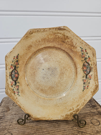 Stained & Crazed Martha Washington Plate