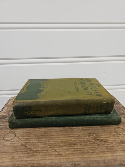 set of 3 vintage books - green