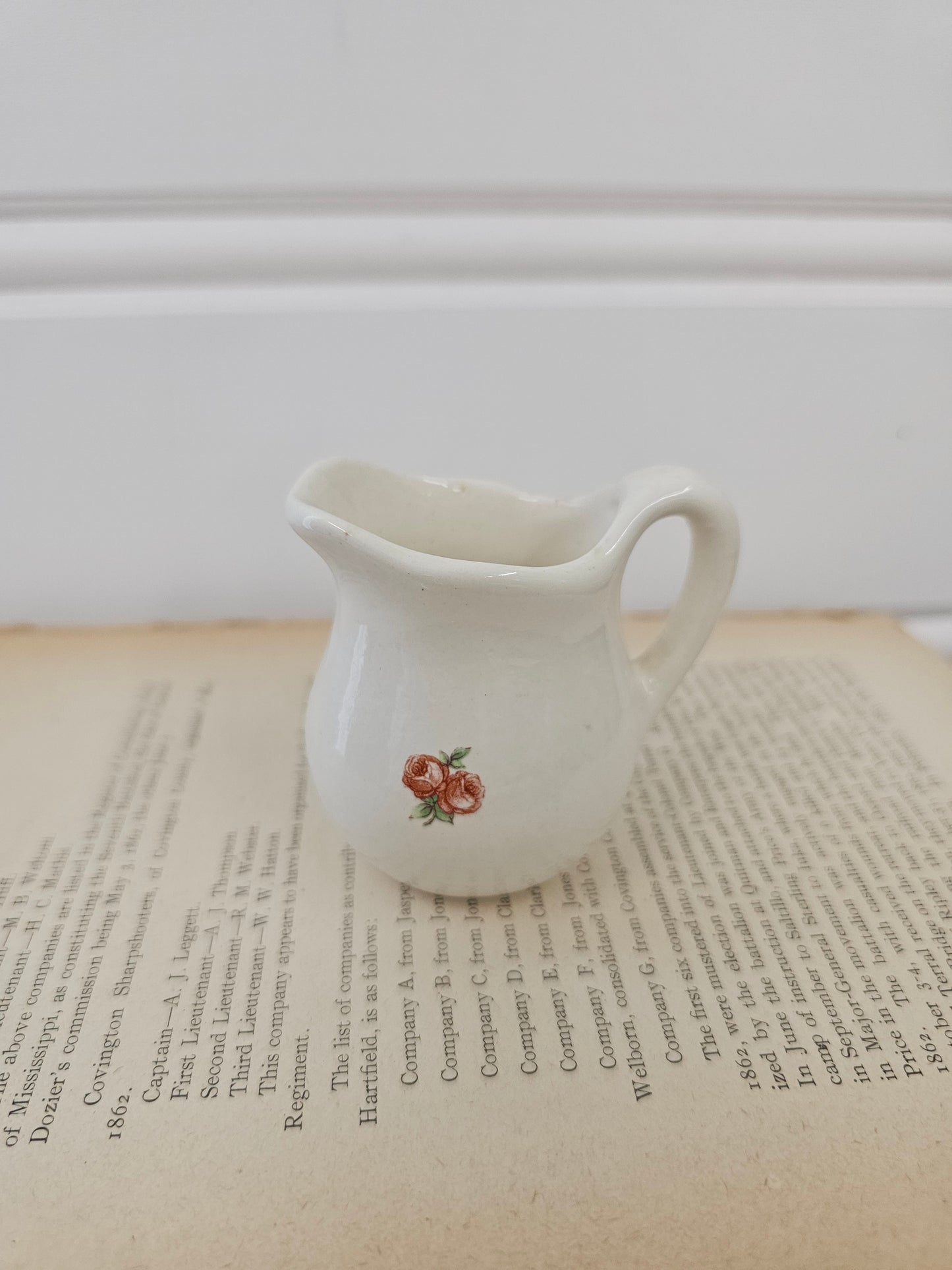 Mini White Floral Pitcher