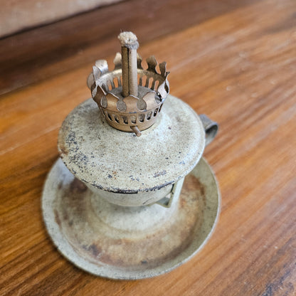 Rusty Metal Oil Lamp