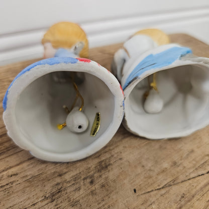 Vintage Jasco Boy and Girl Bells, Taiwan