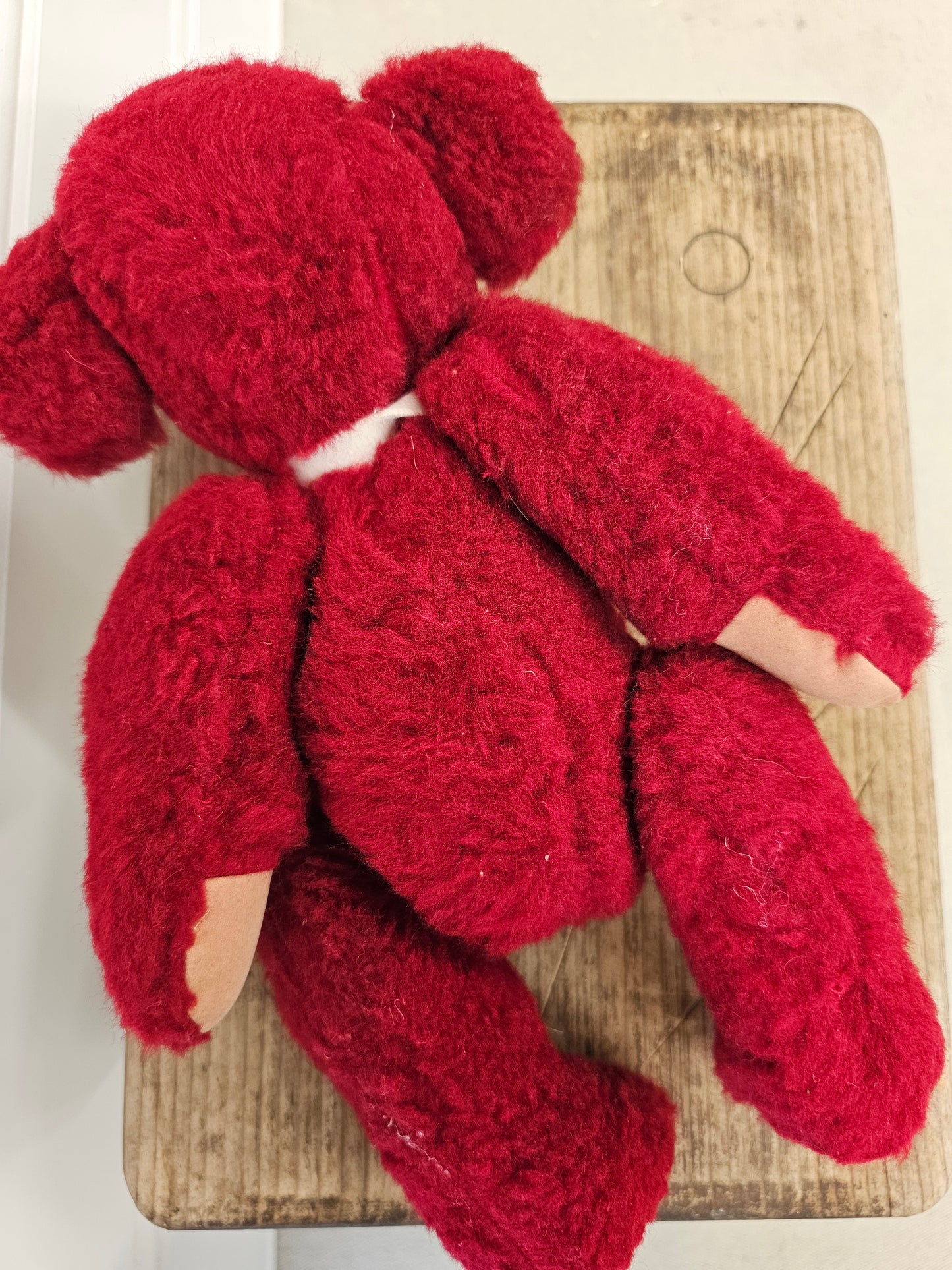 old Red Bear With White Bow