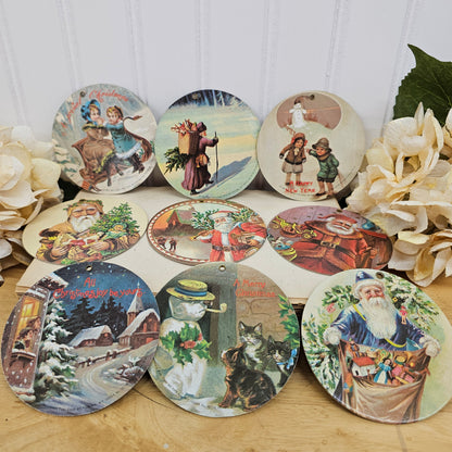 Set of 9 circle ornaments - 1981 Hong Kong