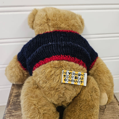 The Vermont Teddy Bear Co.,  bear with snowman sweater